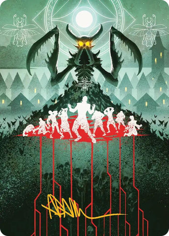 Image for Feed the Swarm Art Card (Gold-Stamped Signature) (44) [Secrets of Strixhaven] - Magic: The Gathering