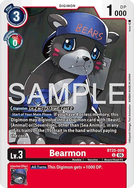 Image for Bearmon - BT25-009 (BT25-009 U) [Dual Revolution] - Digimon Card Game