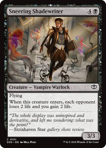 Image for Sneering Shadewriter (101) [Secrets of Strixhaven] - Magic: The Gathering