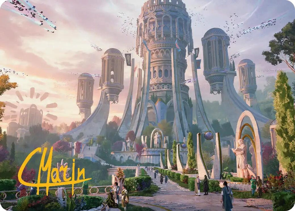 Image for Command Tower Art Card (Gold-Stamped Signature) (39) [Secrets of Strixhaven] - Magic: The Gathering
