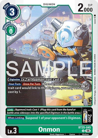 Image for Onmon (BT25-045 U) [Dual Revolution] - Digimon Card Game