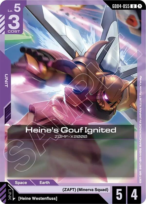 Image for Heine's Gouf Ignited (GD04-055) [Phantom Aria] - Gundam Card Game