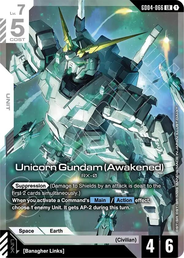 Image for Unicorn Gundam (Awakened) (GD04-066) [Phantom Aria] - Gundam Card Game