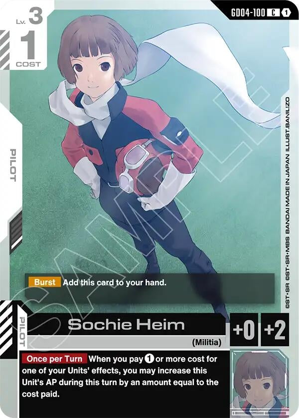 Image for Sochie Heim (GD04-100) [Phantom Aria] - Gundam Card Game