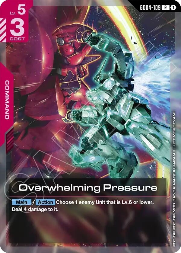 Image for Overwhelming Pressure (GD04-109) [Phantom Aria] - Gundam Card Game