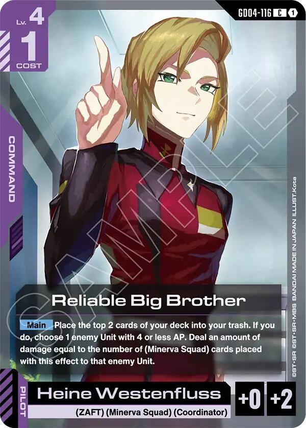 Image for Reliable Big Brother (GD04-116) [Phantom Aria] - Gundam Card Game