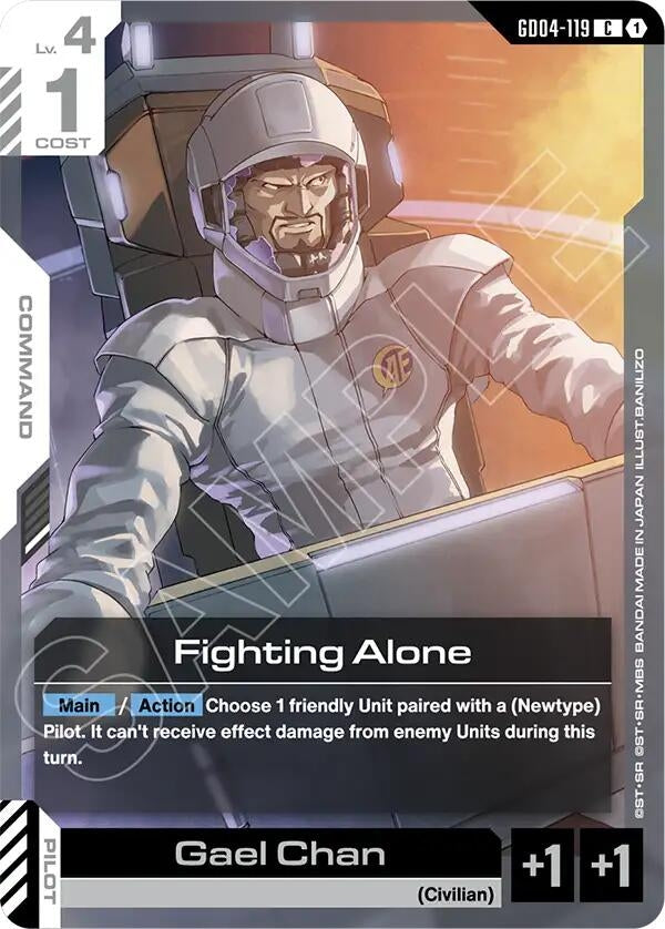 Image for Fighting Alone (GD04-119) [Phantom Aria] - Gundam Card Game