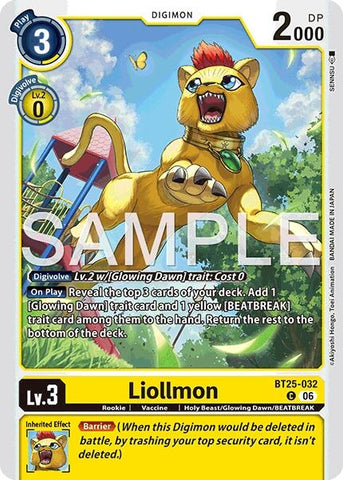 Image for Liollmon (BT25-032 C) [Dual Revolution] - Digimon Card Game