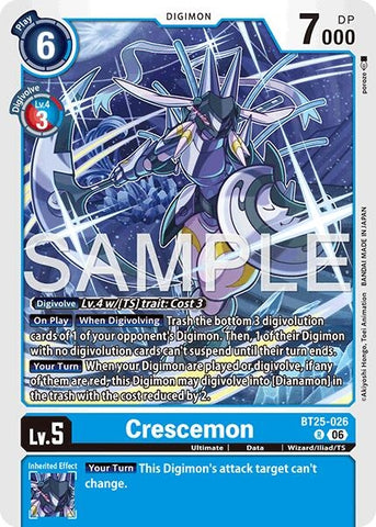 Image for Crescemon (BT25-026 R) [Dual Revolution] - Digimon Card Game