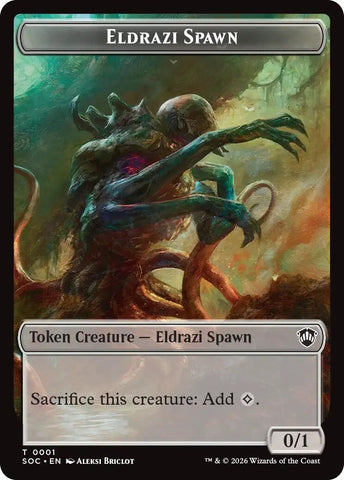 Image for Eldrazi Spawn // Worm Double-Sided Token (1 // 26) [Secrets of Strixhaven] - Magic: The Gathering