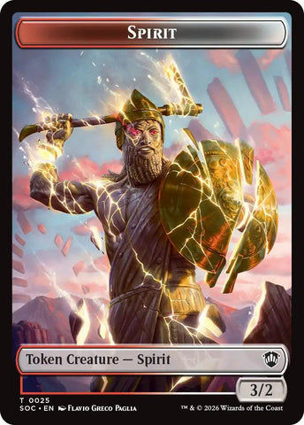 Image for Spirit (0025) // Copy Double-Sided Token (25 // 1) [Secrets of Strixhaven] - Magic: The Gathering