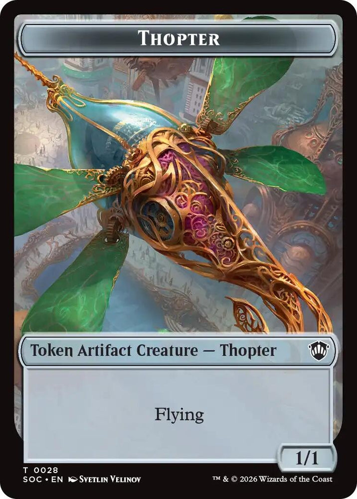 Image for Thopter // Fractal (0004) Double-Sided Token (28 // 4) [Secrets of Strixhaven] - Magic: The Gathering