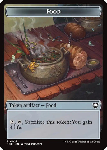 Image for Food //  Frog Lizard Double-Sided Token (27 // 16) [Secrets of Strixhaven] - Magic: The Gathering