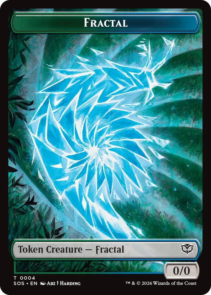 Image for Fractal (0004) // Spirit (0010) Double-Sided Token (4 // 10) [Secrets of Strixhaven] - Magic: The Gathering