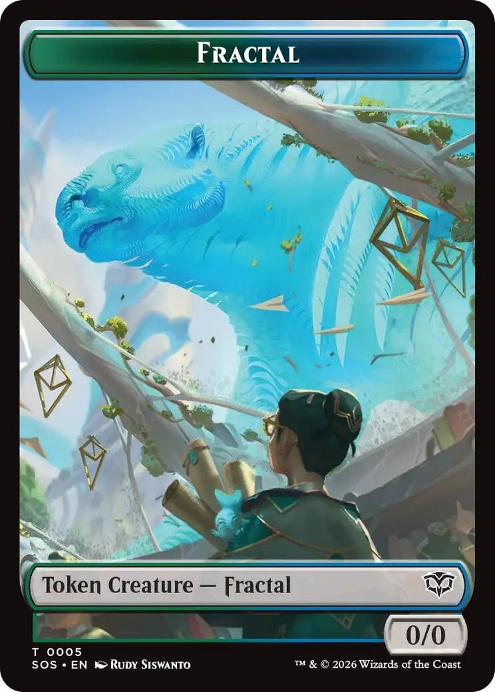 Image for Fractal (0005) // Spirit (0011) Double-Sided Token (5 // 11) [Secrets of Strixhaven] - Magic: The Gathering