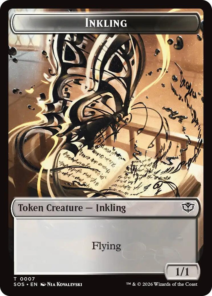Image for Inkling (0007) // Spirit (0011) Double-Sided Token (7 // 11) [Secrets of Strixhaven] - Magic: The Gathering