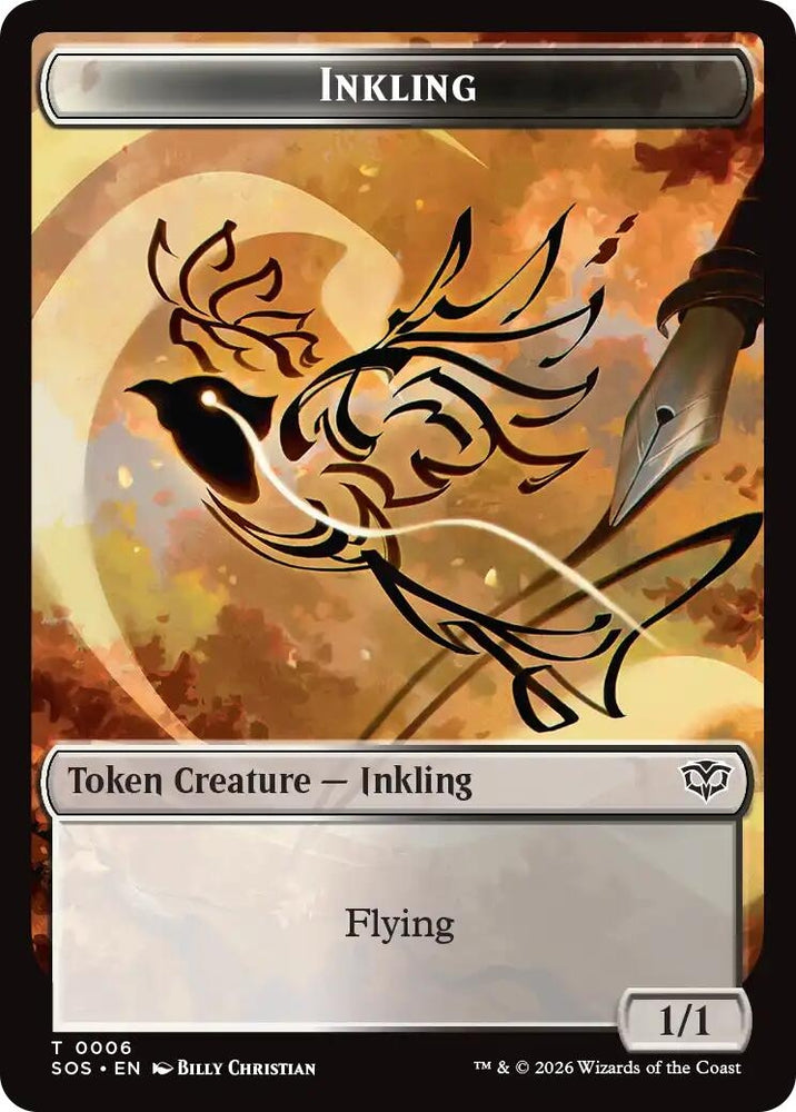 Image for Inkling (0006) // Spirit (0010) Double-Sided Token (6 // 10) [Secrets of Strixhaven] - Magic: The Gathering