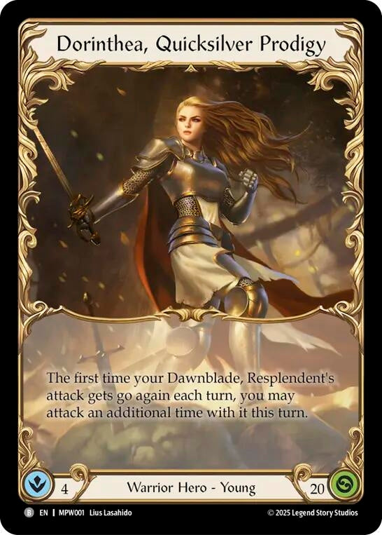 Image for Dorinthea, Quicksilver Prodigy (MPW001) [Mastery Pack Warrior] (MPW) - Flesh and Blood TCG