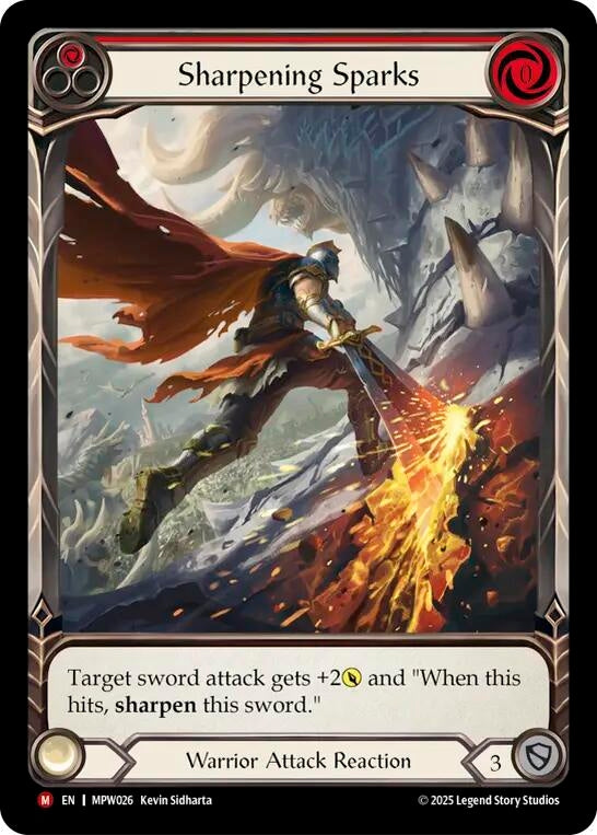 Image for Sharpening Sparks (Extended Art) (MPW026) [Mastery Pack Warrior] (MPW) - Flesh and Blood TCG