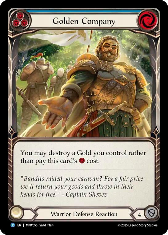 Image for Golden Company (Blue) (MPW055) [Mastery Pack Warrior] (MPW) - Flesh and Blood TCG