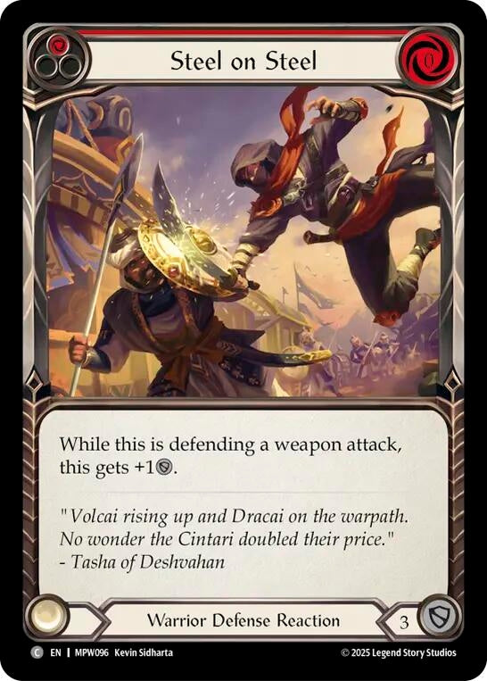 Image for Steel on Steel (Red) (MPW096) [Mastery Pack Warrior] (MPW) - Flesh and Blood TCG