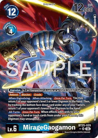 Image for MirageGaogamon (Alternate Art) (BT25-029 SR) [Dual Revolution] - Digimon Card Game