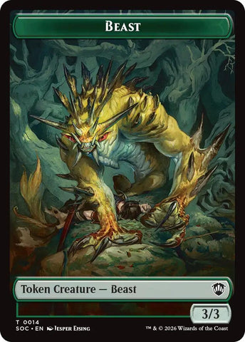 Image for Beast // Primo, The Indivisible Double-Sided Token (14 // 24) [Secrets of Strixhaven] - Magic: The Gathering