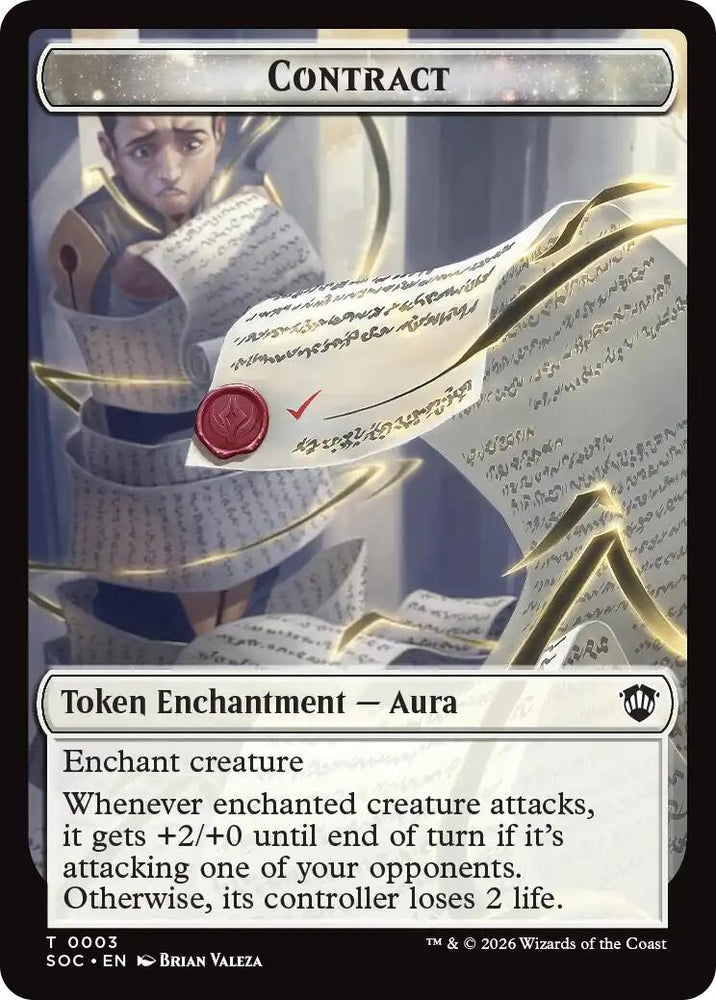 Image for Contract // Pegasus Double-Sided Token (3 // 5) [Secrets of Strixhaven] - Magic: The Gathering