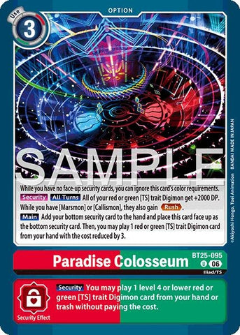 Image for Paradise Colosseum (BT25-095 U) [Dual Revolution] - Digimon Card Game
