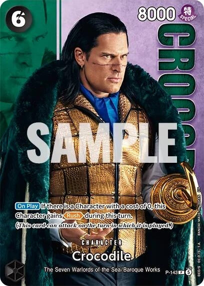 Image for Crocodile - P-143 (Premium Card Collection -Live Action Edition Vol.2 Baroque Works-) (P-143) [One Piece Promotion Cards] (OP-PR) - One Piece Card Game