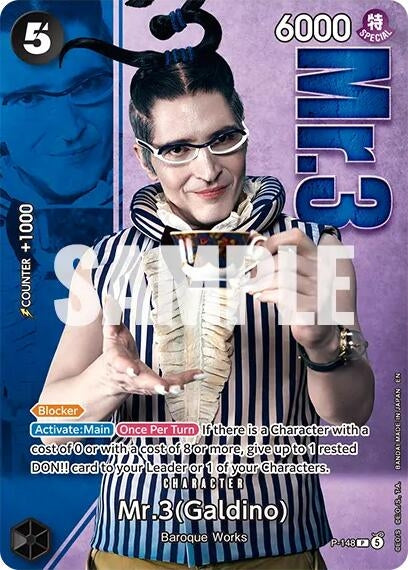 Image for Mr.3 (Galdino) - P-148 (Premium Card Collection -Live Action Edition Vol.2 Baroque Works-) (P-148) [One Piece Promotion Cards] (OP-PR) - One Piece Card Game