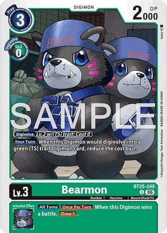 Image for Bearmon - BT25-048 (BT25-048 U) [Dual Revolution] - Digimon Card Game