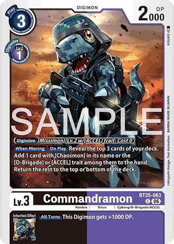 Image for Commandramon (BT25-063 C) [Dual Revolution] - Digimon Card Game