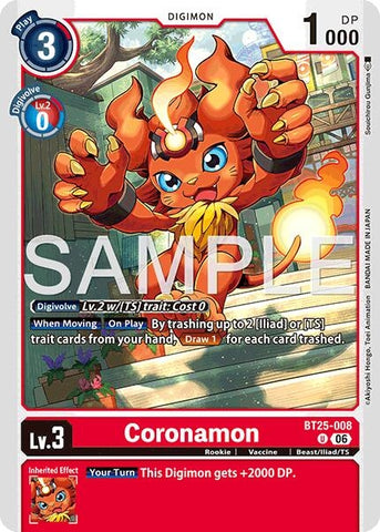 Image for Coronamon (BT25-008 U) [Dual Revolution] - Digimon Card Game