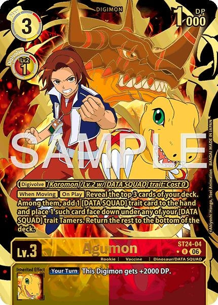 Image for Agumon (Rare Pull) (ST24-04 R) [Starter Deck 24: Data Squad] - Digimon Card Game