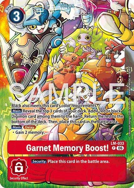 Image for Garnet Memory Boost! (Alternate Art) (LM-033 P) [Starter Deck 23: Beatbreak] - Digimon Card Game