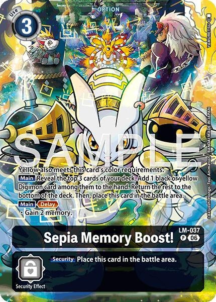 Image for Sepia Memory Boost! (Alternate Art) (LM-037 P) [Starter Deck 23: Beatbreak] - Digimon Card Game