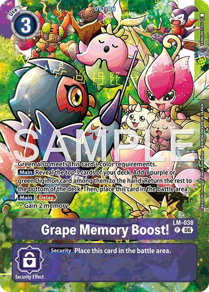 Image for Grape Memory Boost! (Alternate Art) (LM-038 P) [Starter Deck 23: Beatbreak] - Digimon Card Game