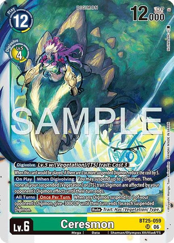 Image for Ceresmon (BT25-059 SR) [Dual Revolution] - Digimon Card Game