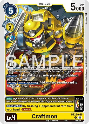 Image for Craftmon (BT25-036 C) [Dual Revolution] - Digimon Card Game