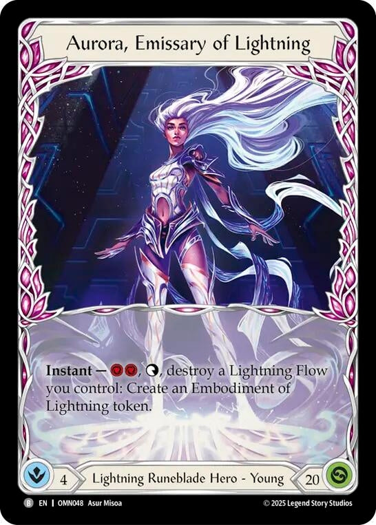 Image for Aurora, Emissary of Lightning (OMN048) [Omens of the Third Age] - Flesh and Blood TCG