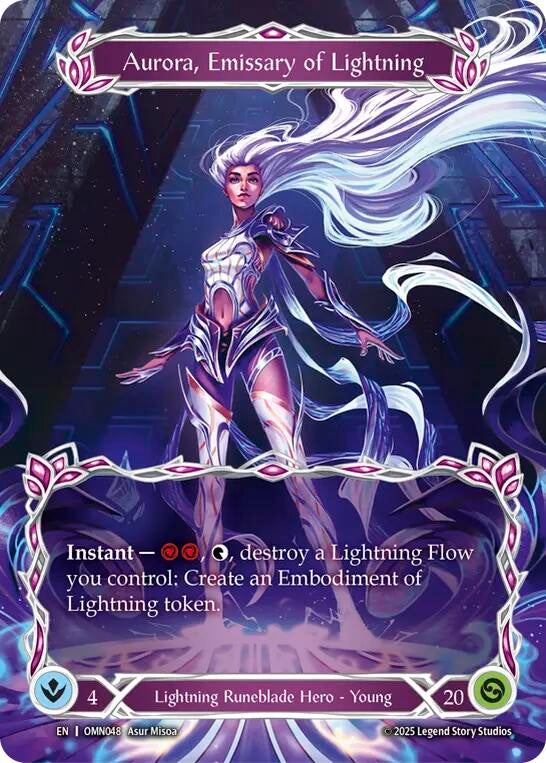 Image for Aurora, Emissary of Lightning (Marvel) (OMN048) [Omens of the Third Age] - Flesh and Blood TCG