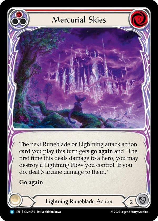 Image for Mercurial Skies (Red) (OMN059) [Omens of the Third Age] - Flesh and Blood TCG