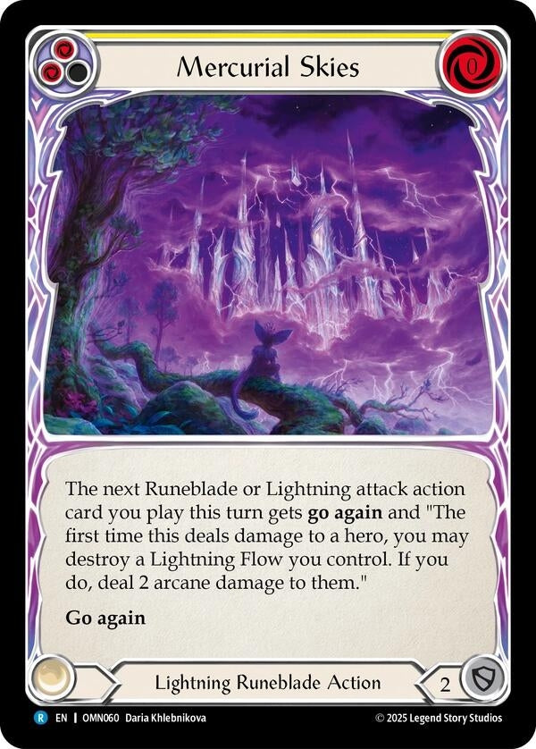 Image for Mercurial Skies (Yellow) (OMN060) [Omens of the Third Age] - Flesh and Blood TCG
