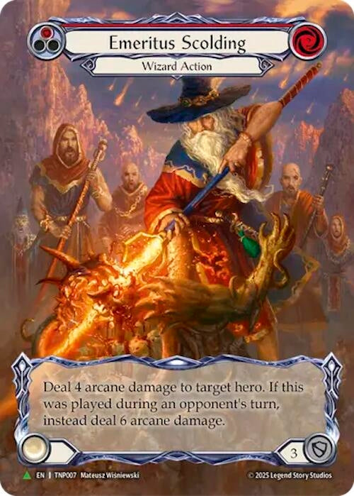 Image for Emeritus Scolding (Red) (Marvel) - TNP007 (TNP007) [Flesh and Blood: Promo Cards] - Flesh and Blood TCG