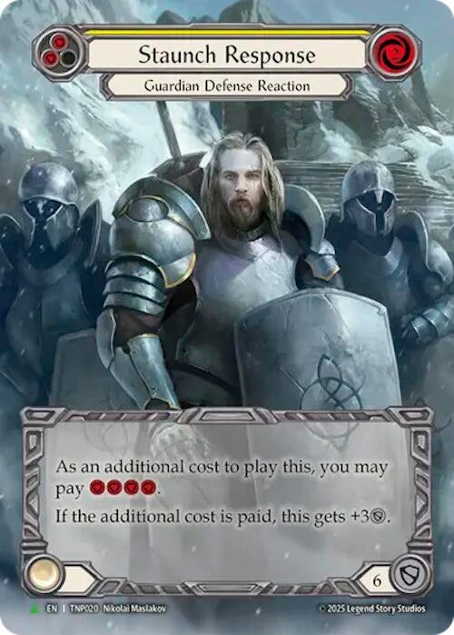 Image for Staunch Response (Yellow) (Marvel) - TNP020 (TNP019) [Flesh and Blood: Promo Cards] - Flesh and Blood TCG