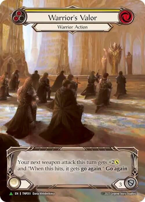 Image for Warrior's Valor (Yellow) (Marvel) - TNP011 (TNP011) [Flesh and Blood: Promo Cards] - Flesh and Blood TCG