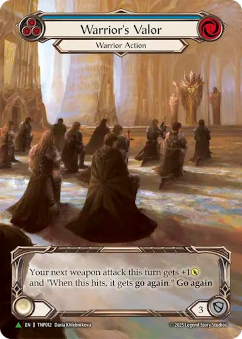 Warrior's Valor (Blue) (Marvel) - TNP012 (TNP012) [Flesh and Blood: Promo Cards]