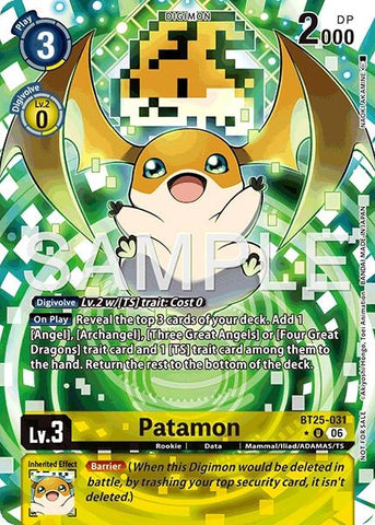 Image for Patamon (Full Art) (BT25-031 U) [Dual Revolution] - Digimon Card Game