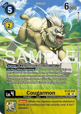 Image for Cougarmon (Full Art) (BT25-035 U) [Dual Revolution] - Digimon Card Game
